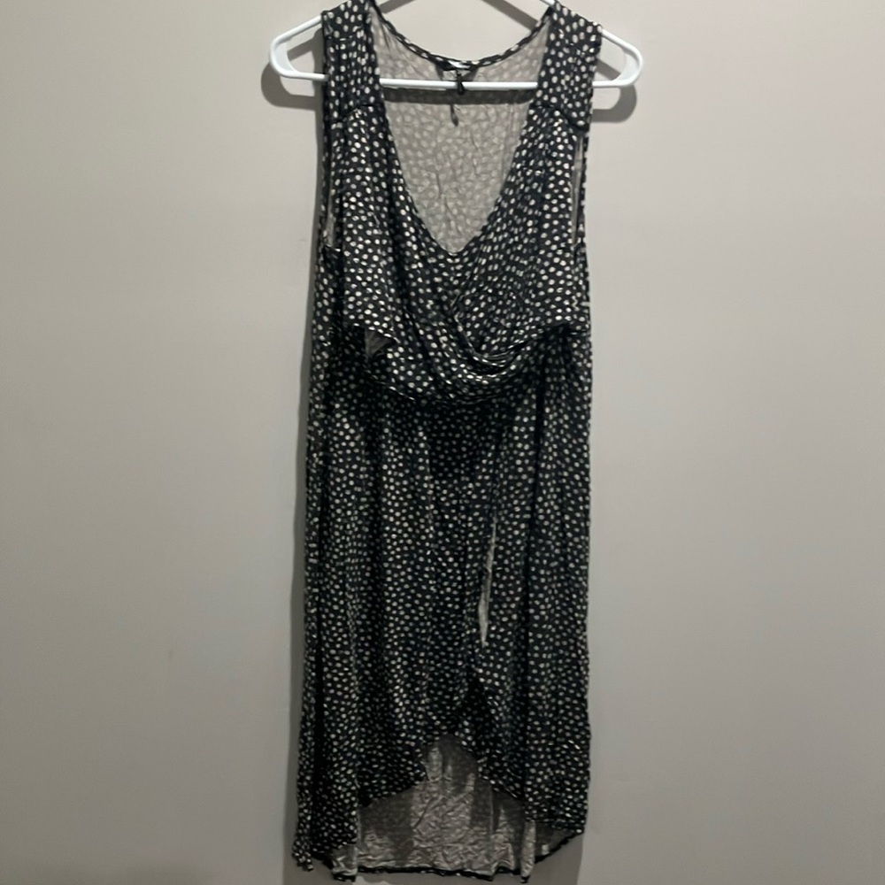 Polka Dot Sleeveless Dress. FREE STERLING SILVER CHAIN